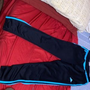Adidas sweats black and baby blue